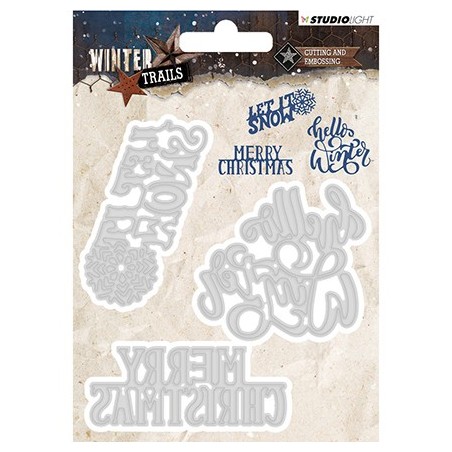 (STENCILSL102)Studio Light Embossing Die Cut Stencil Winter Trails, nr.102