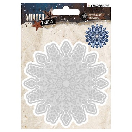 (STENCILSL103)Studio Light Embossing Die Cut Stencil Winter Trails, nr.103