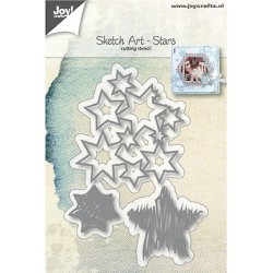 (6002/1138)Cutting Sketch Art - Stars