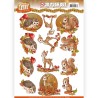 (SB10290)3D Push Out - Yvonne Creations - Fabulous Fall - Fabulous Animals