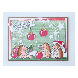 (ec0173)Clear Stamp Eline's Christmas hedgehogs