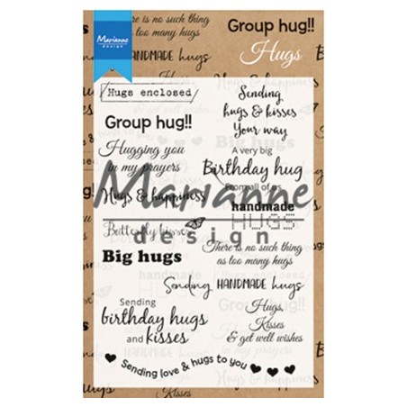 (CS1011)Clear stamp Hugs UK