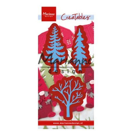 (LR0556)Creatables stencil Forest trees (set of 3)