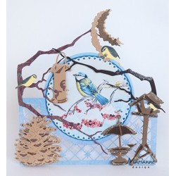 (LR0558)Creatables stencil Tiny's peanut garland and branch