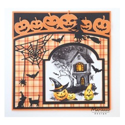 (LR0561)Creatables stencil Witch on broomstick