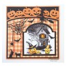 (LR0562)Creatables stencil Border with pumpkins