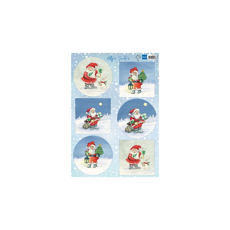 (HK1704)3D Hetty's Santas