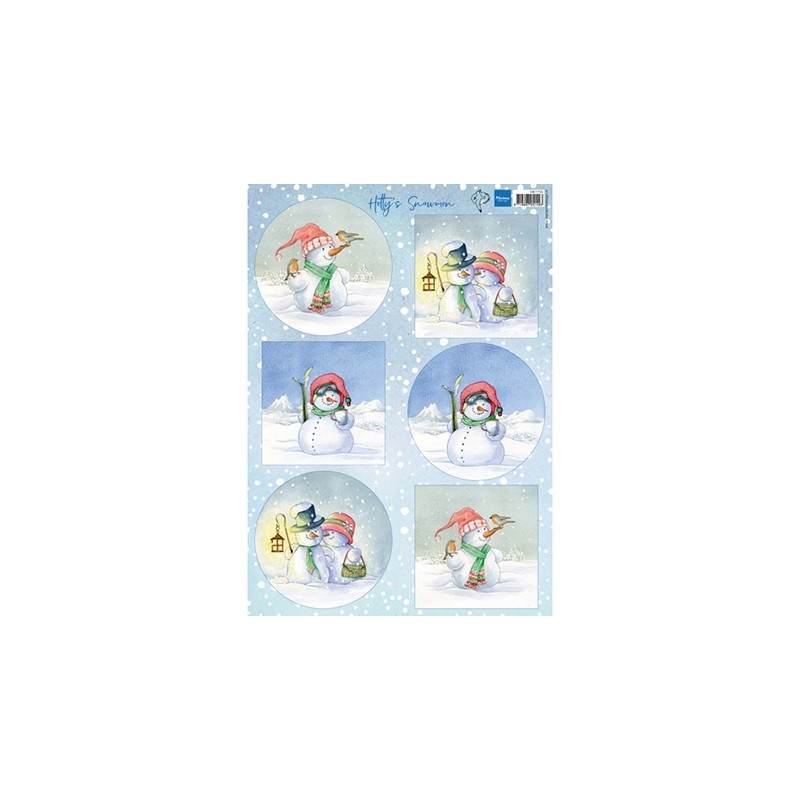 (HK1705)3D Hetty's snowmen