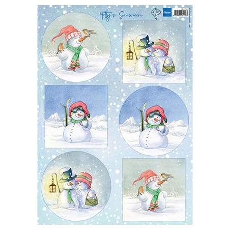 (HK1705)3D Hetty's snowmen