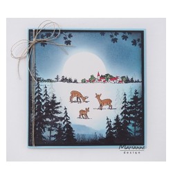 (TC0867)Clear stamp Tiny's border - winter landscape