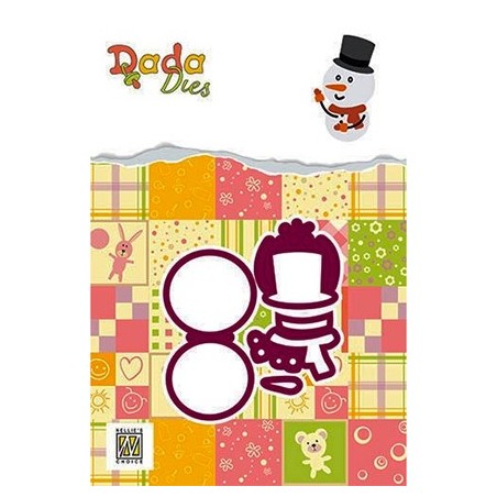 (DDD017)Nellie's Shape Dies DADA Snowman