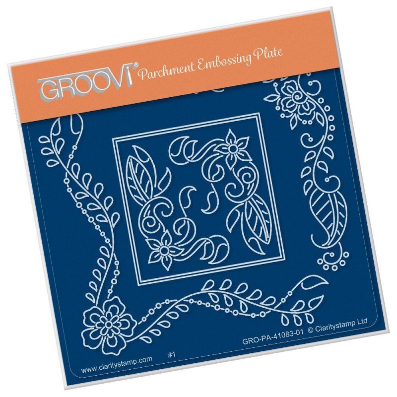 (GRO-PA-41083-01)Groovi® Baby plate A6 TINA'S HENNA PETITES (T)