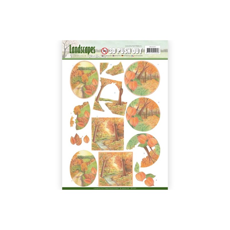 (SB10297)3D Pushout - Jeanine's Art - Landscapes - Fall Landscapes