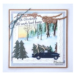 (LR0567)Creatables stencil Driving home for christmas