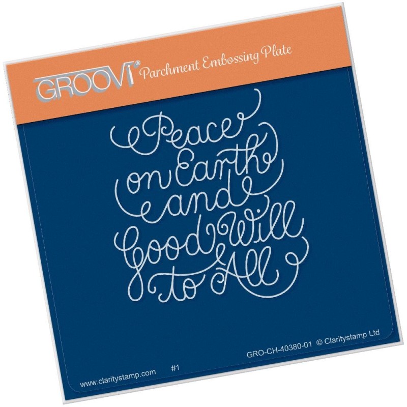 (GRO-CH-40380-01)Groovi® Baby plate A6 PEACE ON EARTH