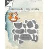 (6002/1185)Cutting & Embossing Collect Friends - Dog&cat - Happy Birthday