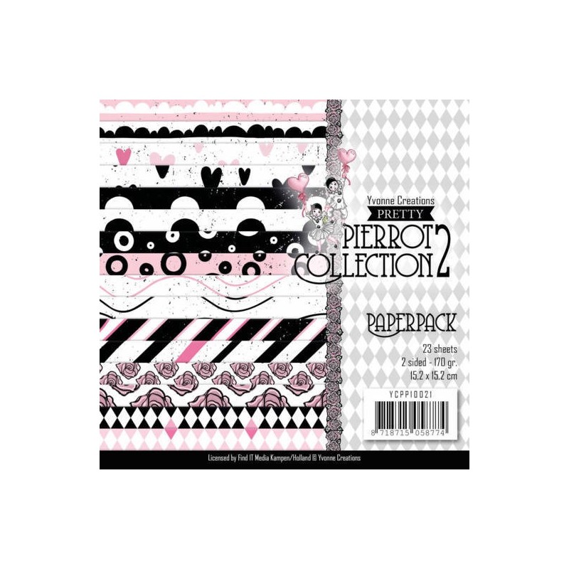 (YCPP10021)Paperpack - Yvonne Creations- Pretty Pierrot 3