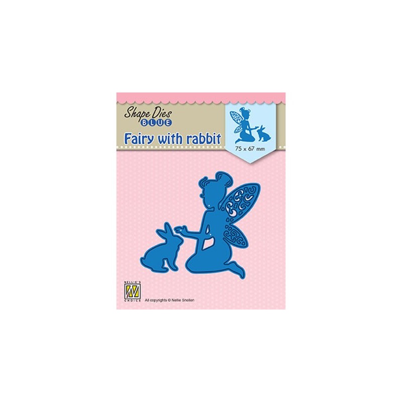 (SDB071)Nellie's Shape Dies Blue Fairy with rabbit