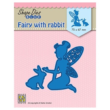 (SDB071)Nellie's Shape Dies Blue Fairy with rabbit