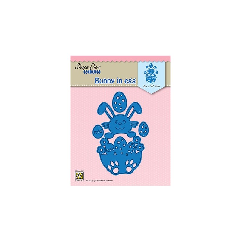 (SDB072)Nellie's Shape Dies Blue Bunny in egg