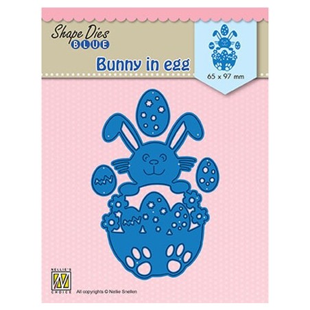 (SDB072)Nellie's Shape Dies Blue Bunny in egg