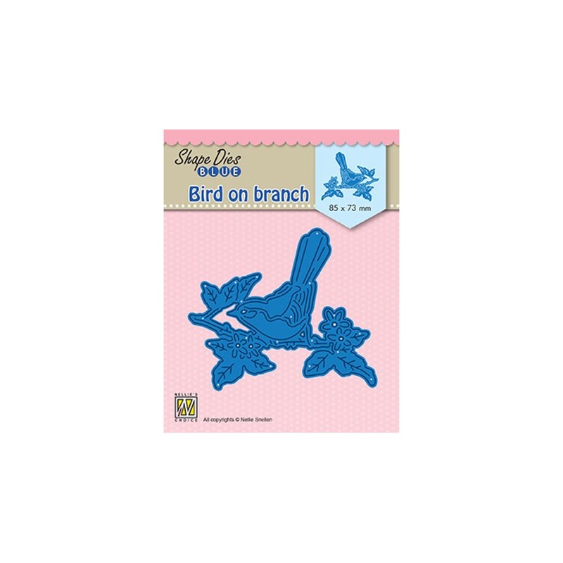 (SDB073)Nellie's Shape Dies Blue Bird on branch