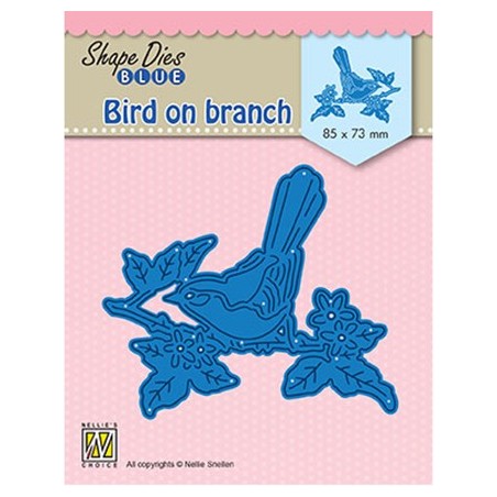 (SDB073)Nellie's Shape Dies Blue Bird on branch