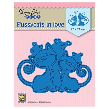 (SDB075)Nellie's Shape Dies Blue Pussycats in love