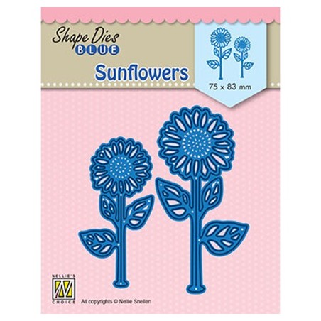 (SDB076)Nellie's Shape Dies Blue Sunflowers