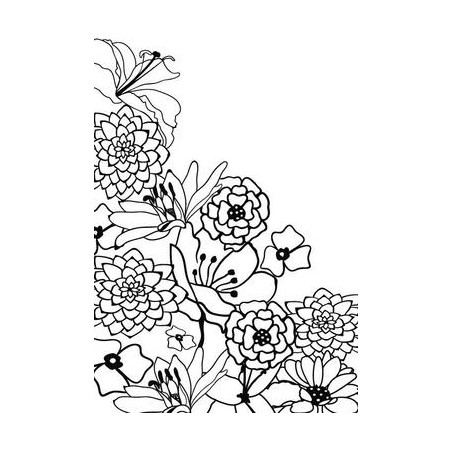 Embossing Folder Flower Corner 3 (HSF003)