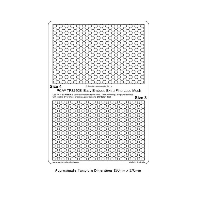 (TP3240E)EMBOSSING Easy Emboss EXTRA Fine Lace Mesh Size 3 & 4