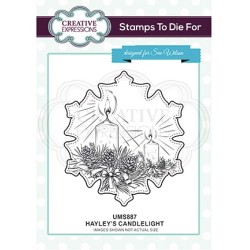 (UMS887)Stamps To Die For - Hayley's Candlelight