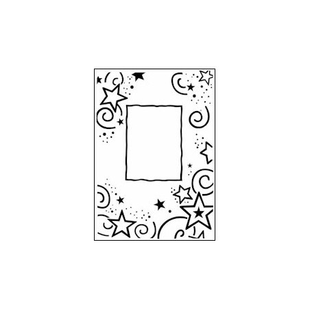 Embossing folder stars frame (CTFD 3031)