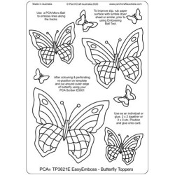 (TP3621E)PCA® - EasyEmboss Butterfly Toppers