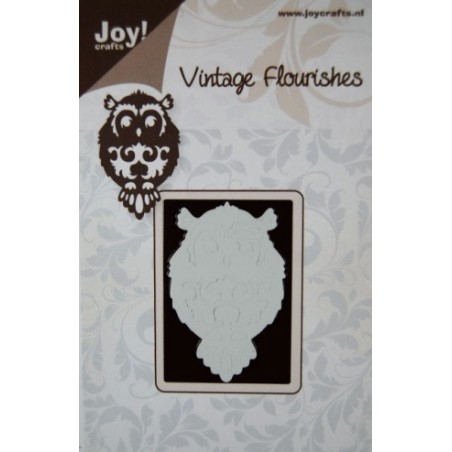 (6003/0018)Pochoir Vintage Flourishes - chouette