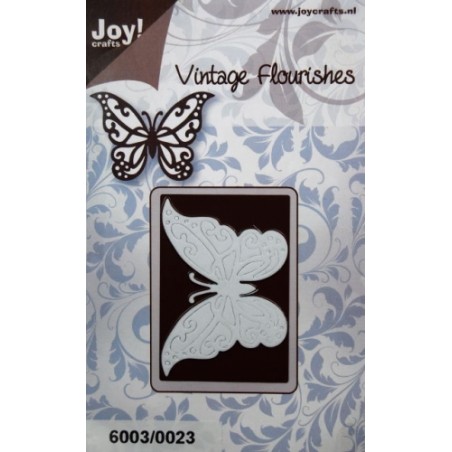 (6003/0023)Pochoir Vintage Flourishes - papillon