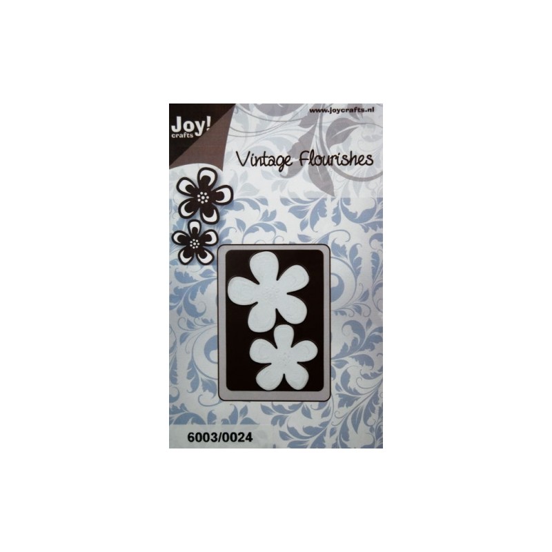 (6003/0024)stencil Vintage Flourishes - bloem (2st)