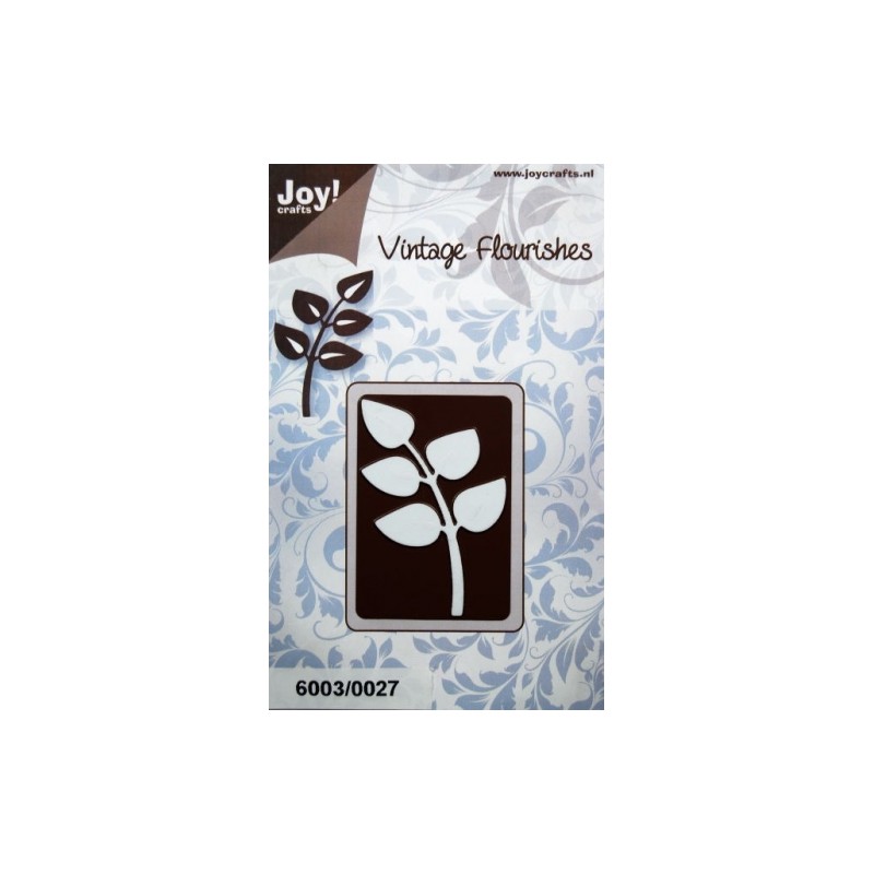 (6003/0027)stencil Vintage Flourishes - tak bladeren (dik)