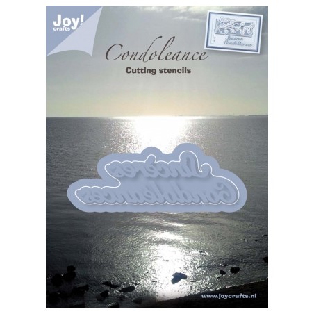 (6002/0242)Cutting & Embossing stencil condoleances FR