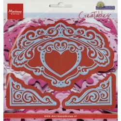 (LR0280)Creatables stencil Petra's heart