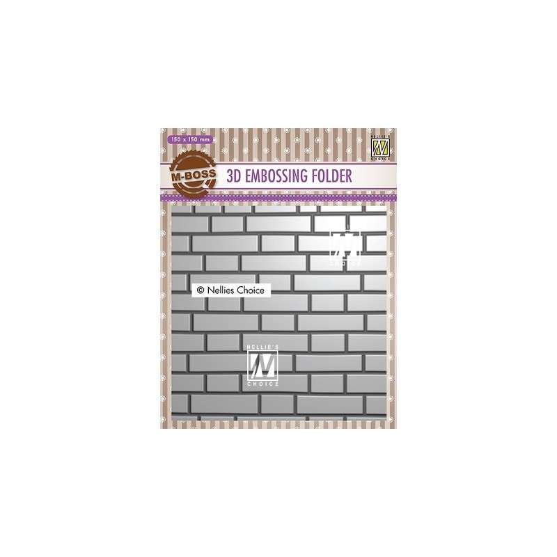 (EF3D023)Nellie's Choice Embossing folder Brick-wall