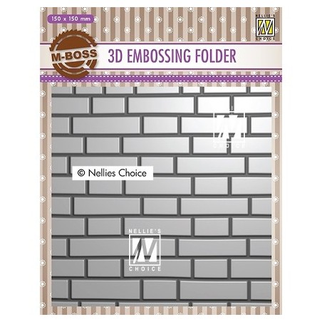 (EF3D023)Nellie's Choice Embossing folder Brick-wall