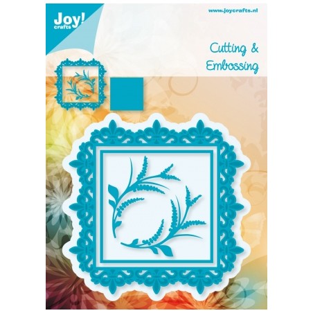 (6002/0257)Cutting & Embossing stencil square French lilies(4p)