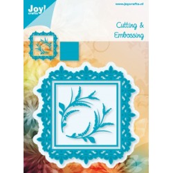 (6002/0257)Cutting & Embossing stencil square French lilies(4p)