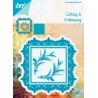 (6002/0257)Cutting & Embossing stencil square French lilies(4p)