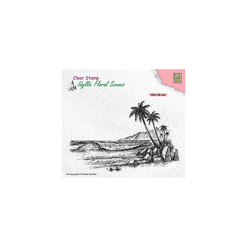 (IFS039)Nellie`s Choice Clearstamp - Idyllic Floral Summer Tropical coast