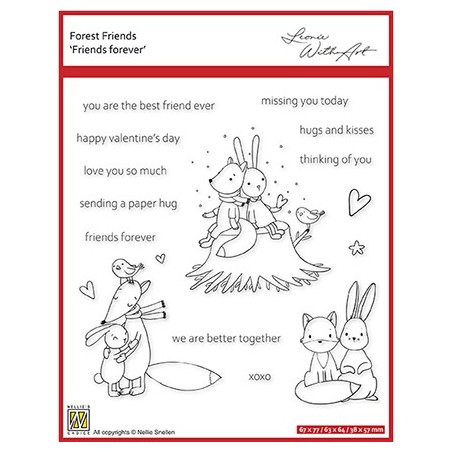 (FFECS001)Nellie`s Choice Clearstamp - Set 1: Friends forever