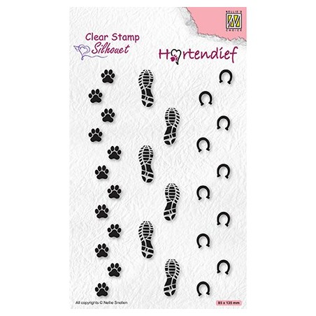 (SIL095)Nellie`s Choice Clearstamp - Footprints