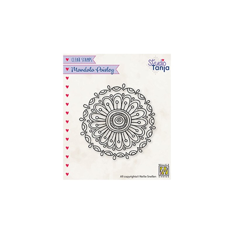 (CSMAN010)Nellie`s Choice Clearstamp - Mandala's Paisley flower 2