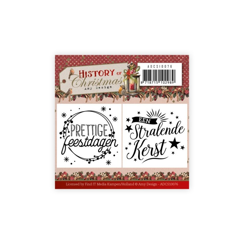 (ADCS10076)Mini Clear Stamps Set - Amy Design - History of Christmas